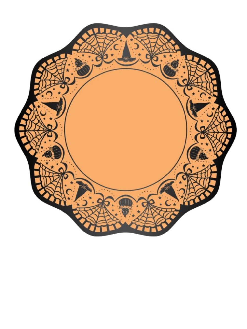 Art Deco Style Halloween Paper Dinner Plates Package of 8